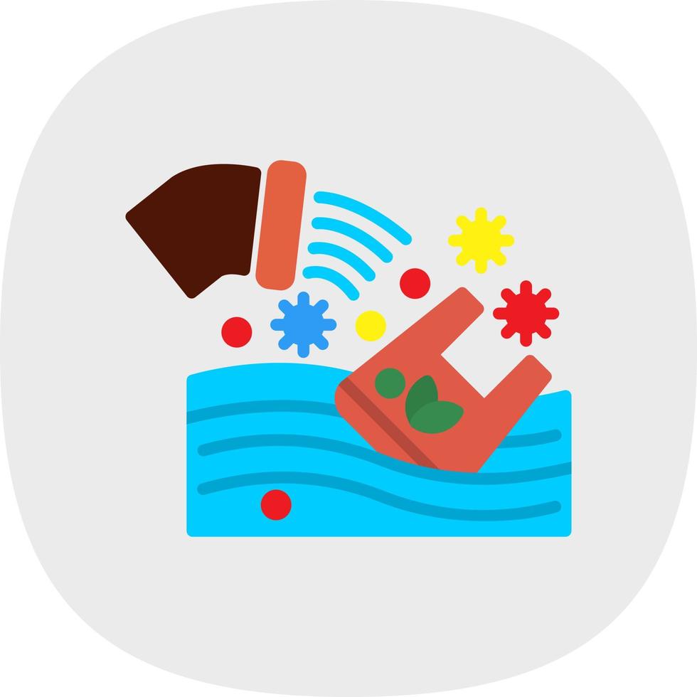 Water Pollution Vector Icon Design