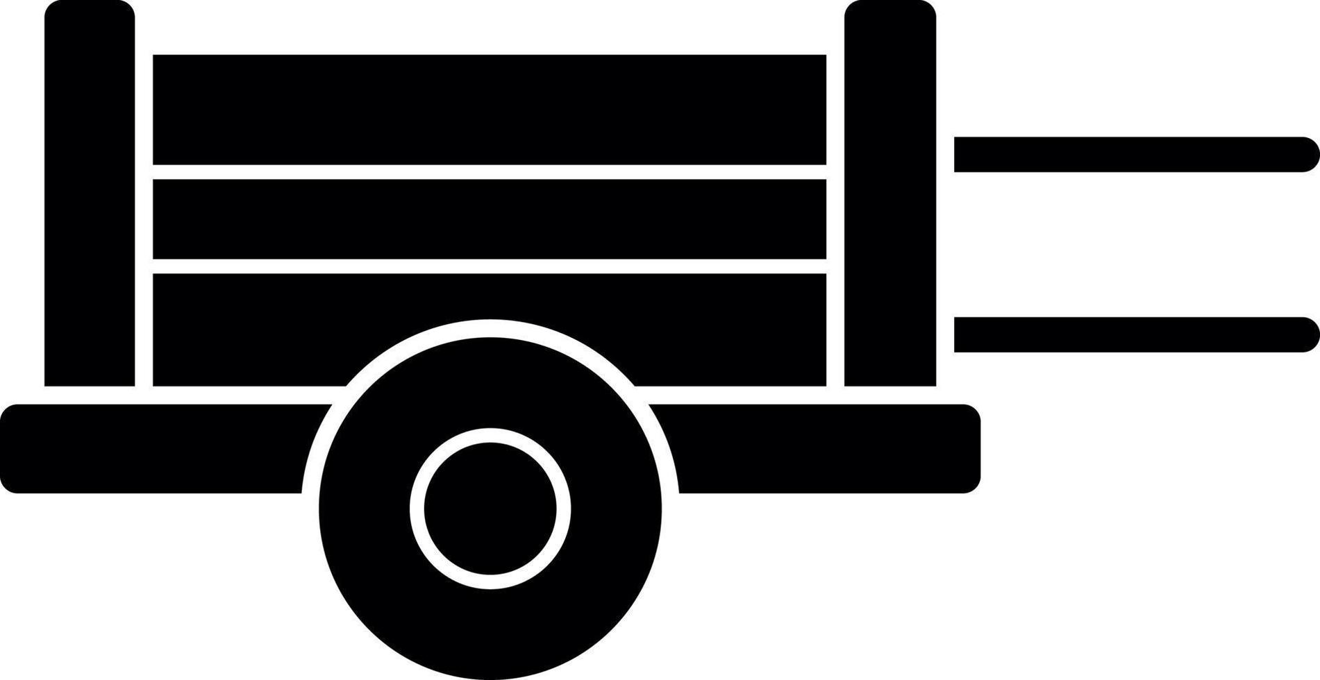 Wood Cart Vector Icon Design