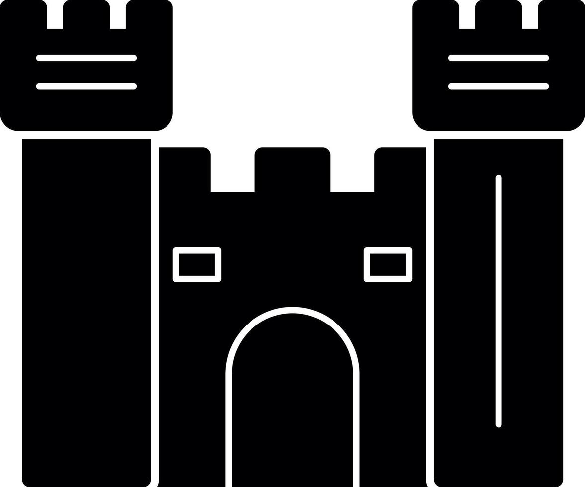 Castle Gate Vector Icon Design