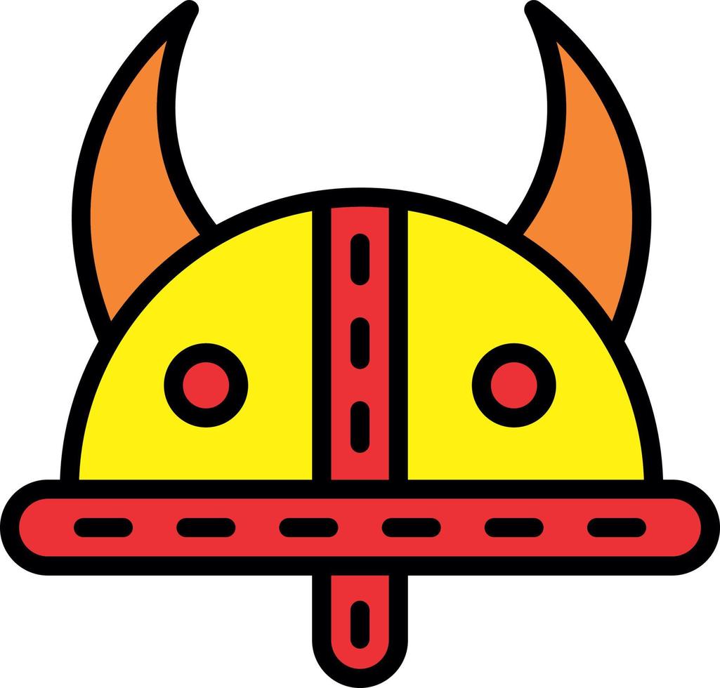 Viking Helmet Vector Icon Design