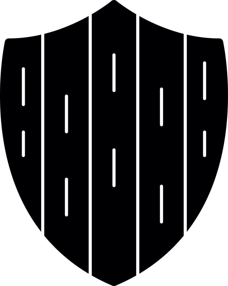 Wood Shield Vector Icon Design