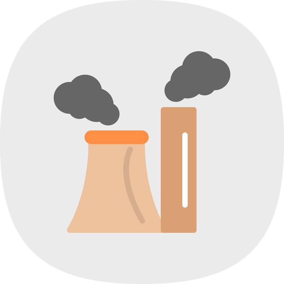 Chimney Pollution Vector Icon Design