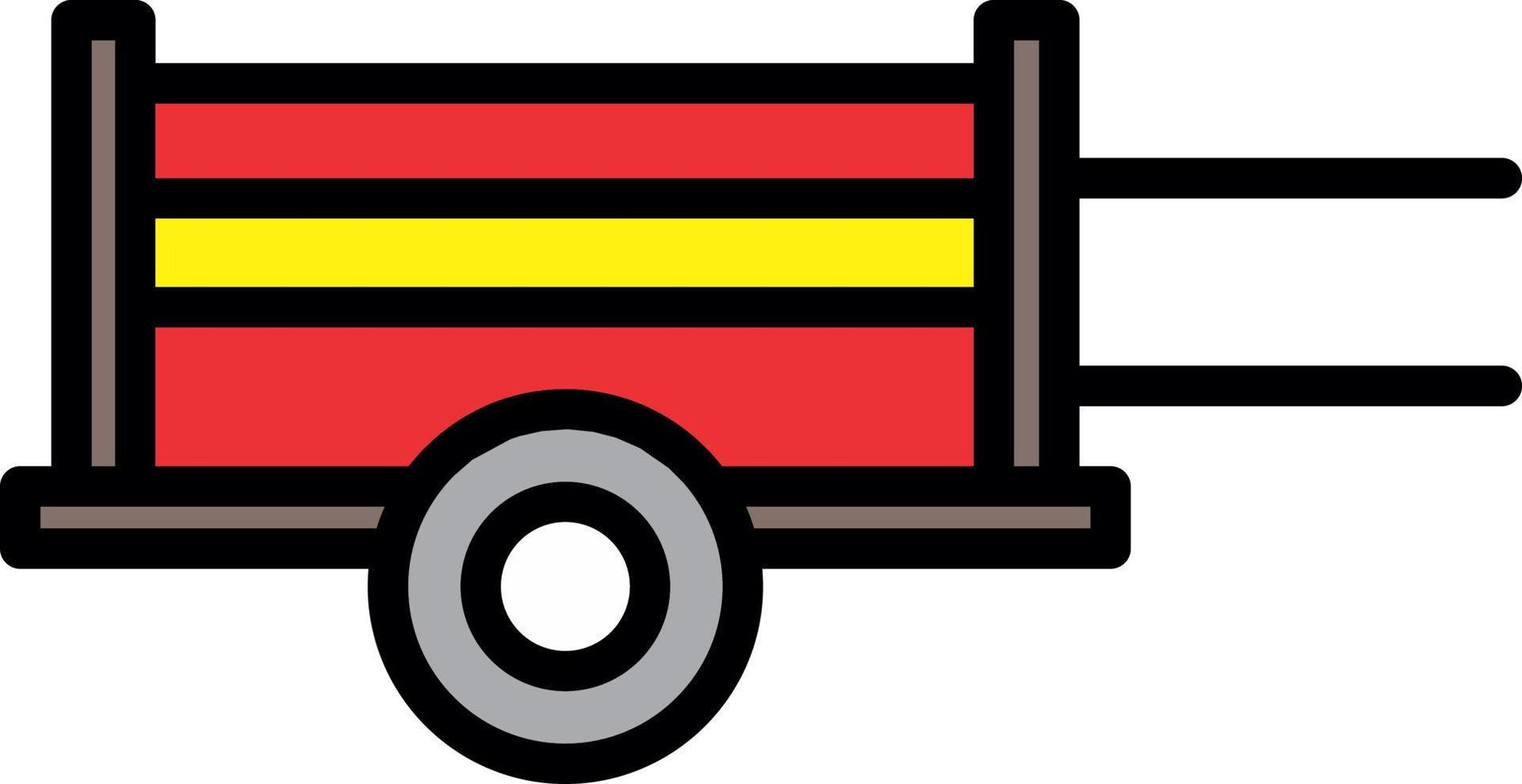 Wood Cart Vector Icon Design