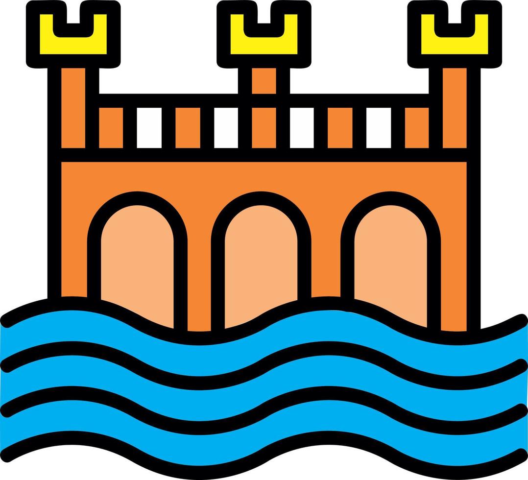 diseño de icono de vector de puente de agua