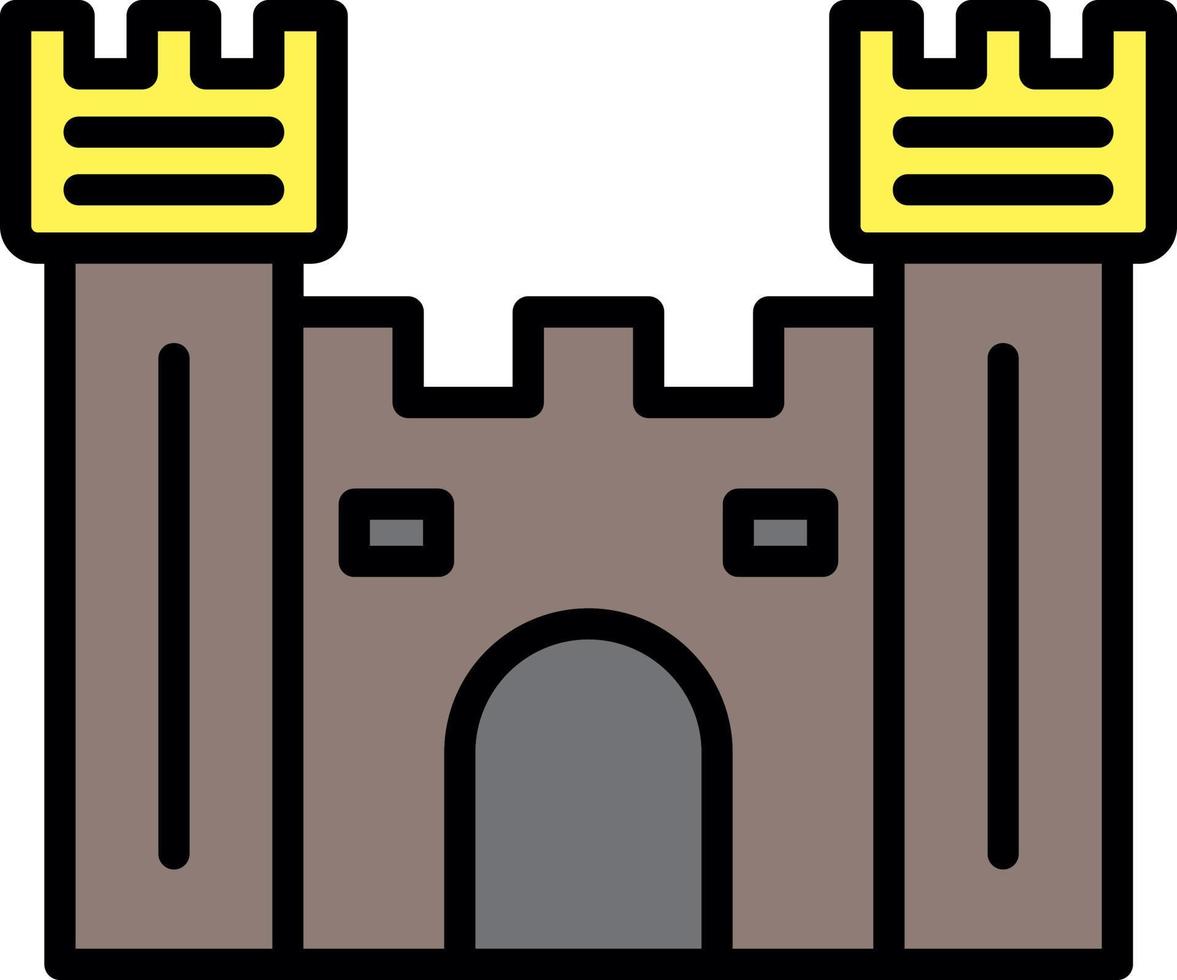Castle Gate Vector Icon Design