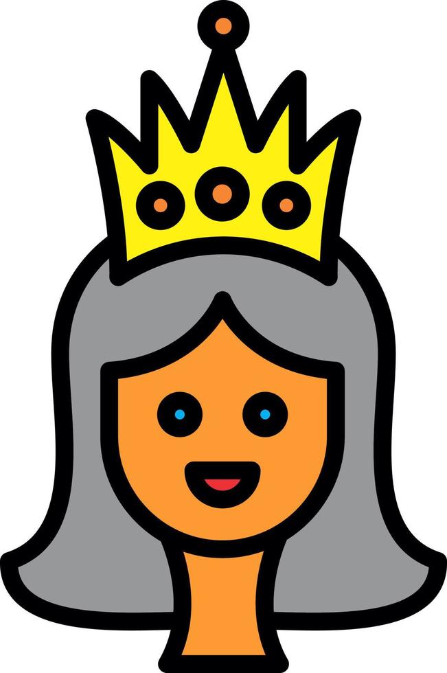 diseño de icono de vector de princesa