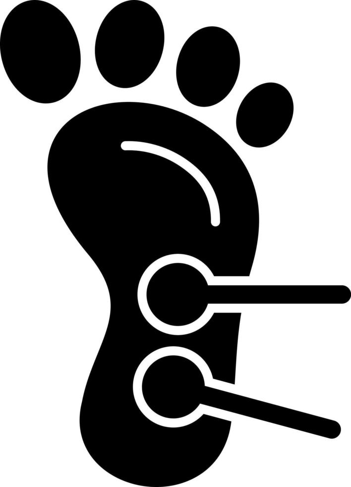 Foot Acupuncture Vector Icon Design