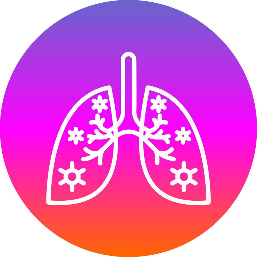 Lungs Infection Vector Icon Design