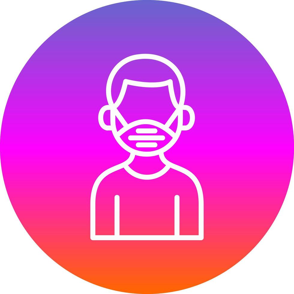 Man Wearing Mask Vector Icon Design