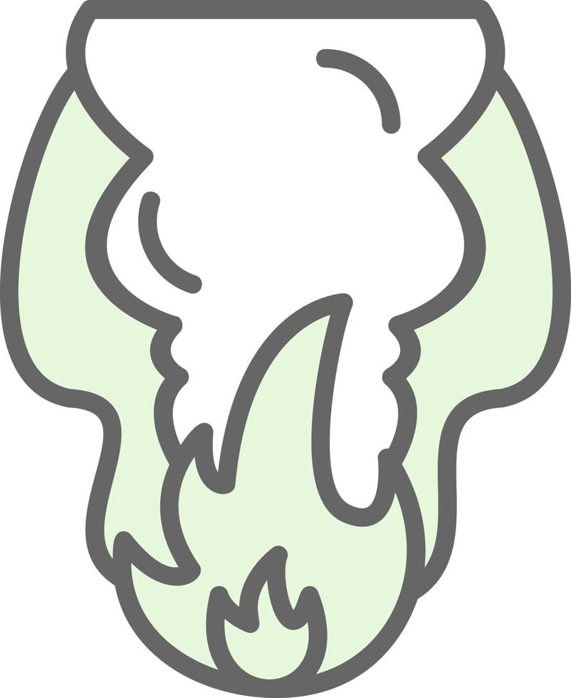 Fire Pollution Vector Icon Design