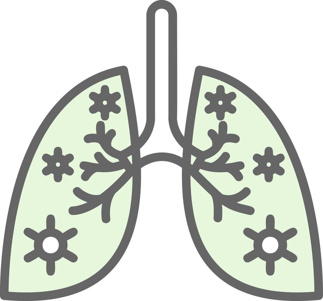 Lungs Infection Vector Icon Design