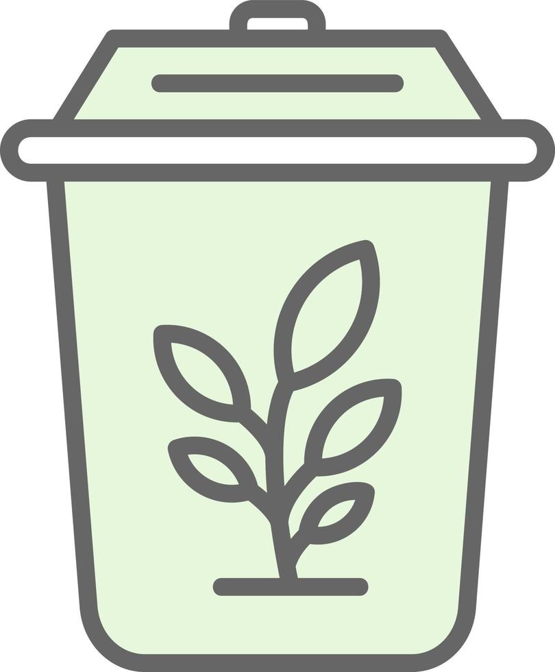 diseño de icono de vector de basura de planta