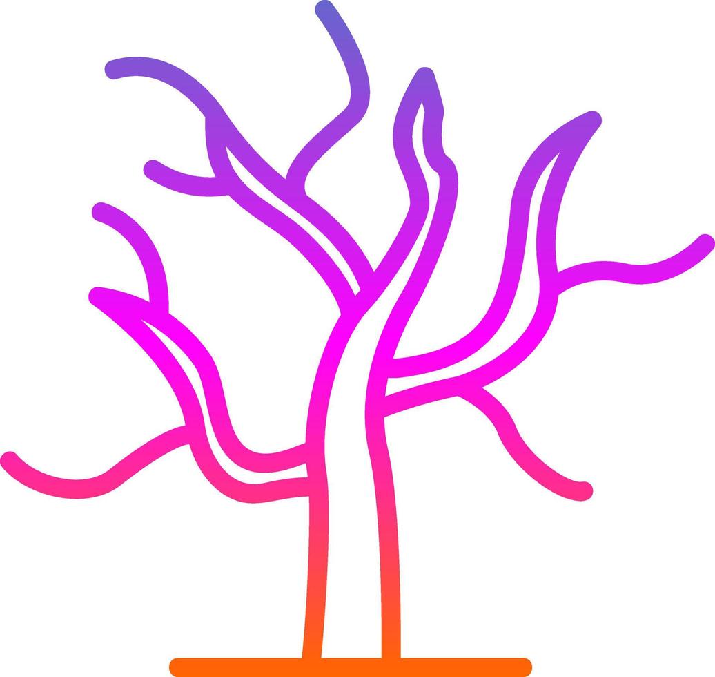 diseño de icono de vector de árbol seco