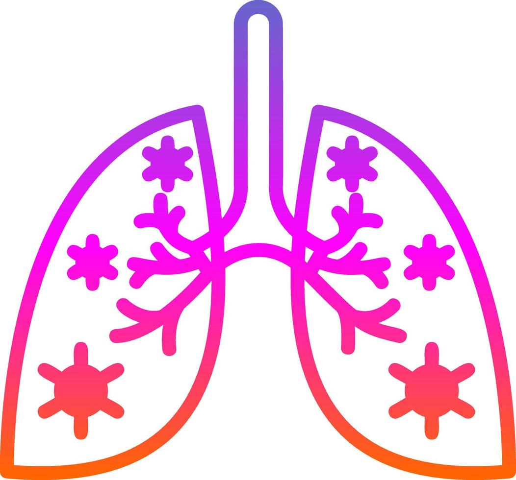 Lungs Infection Vector Icon Design
