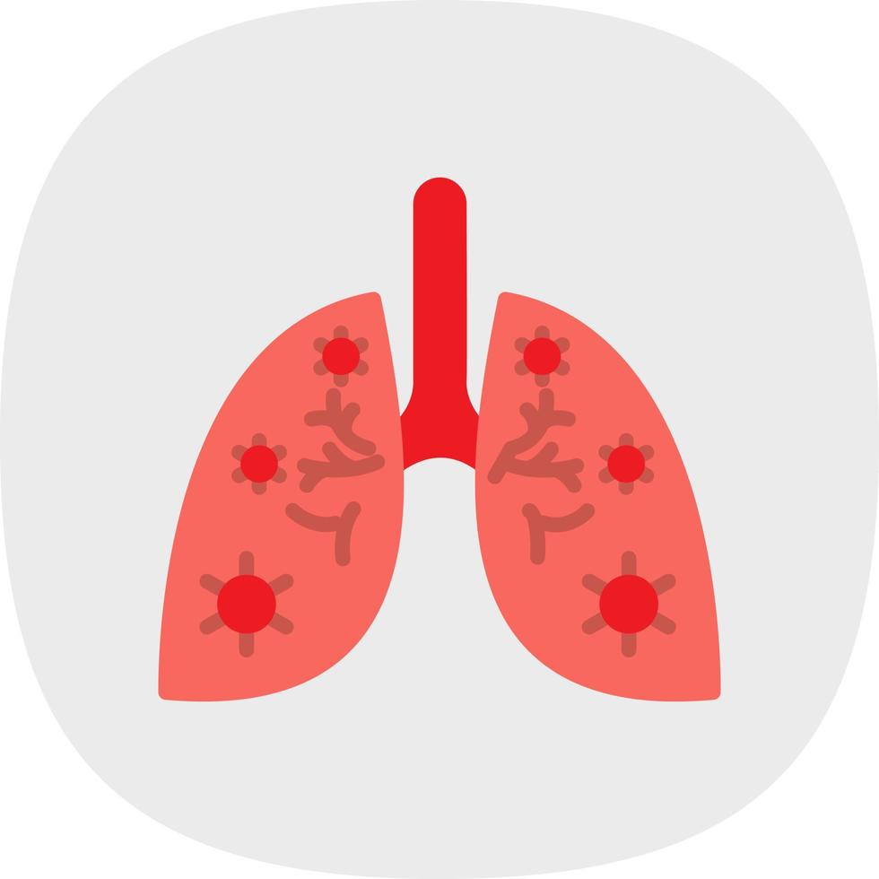 Lungs Infection Vector Icon Design