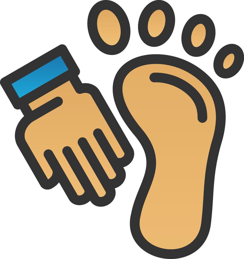 Foot Massage Vector Icon Design