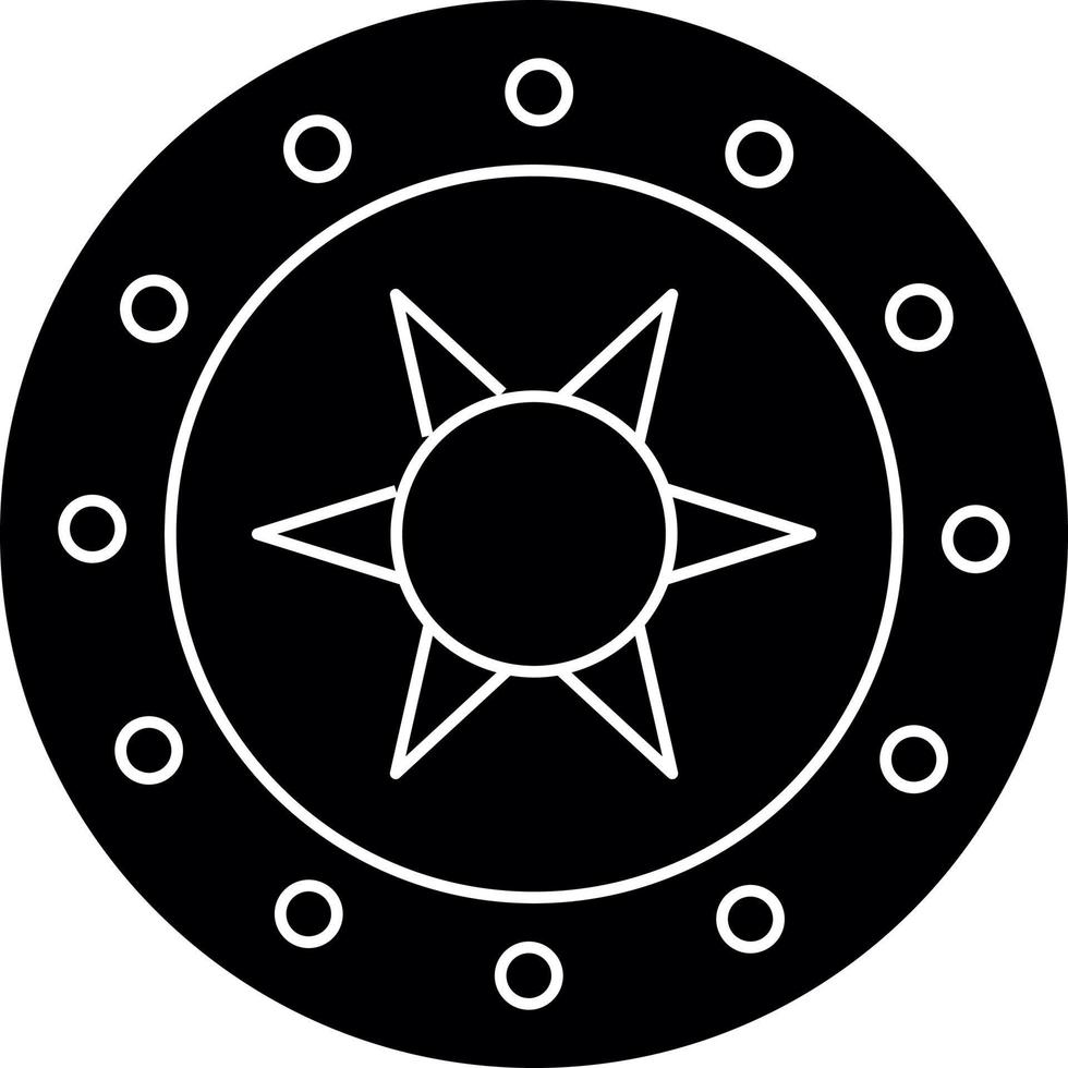 Steel Shield Vector Icon Design