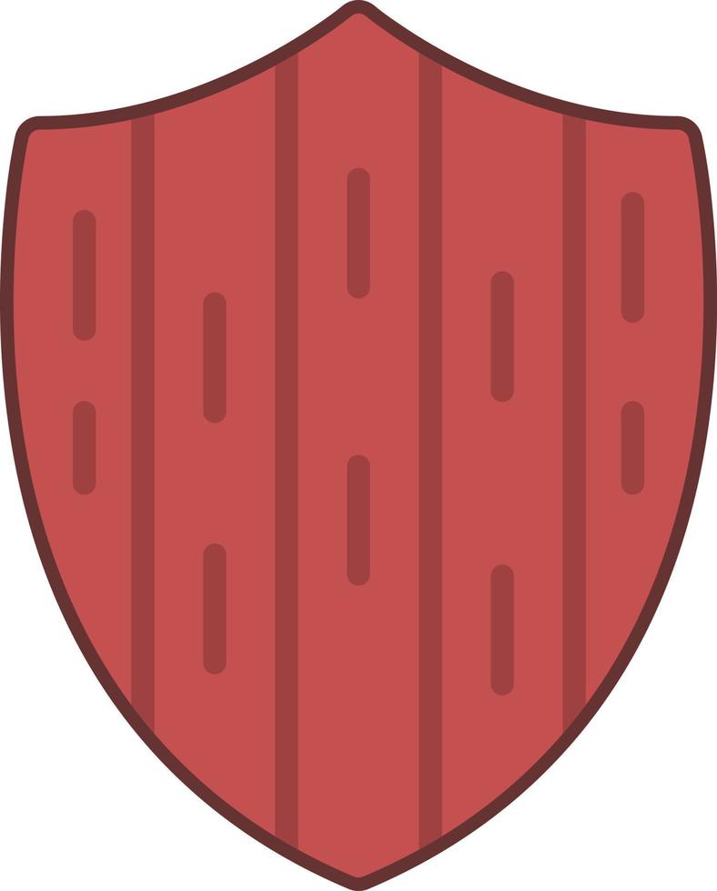 Wood Shield Vector Icon Design