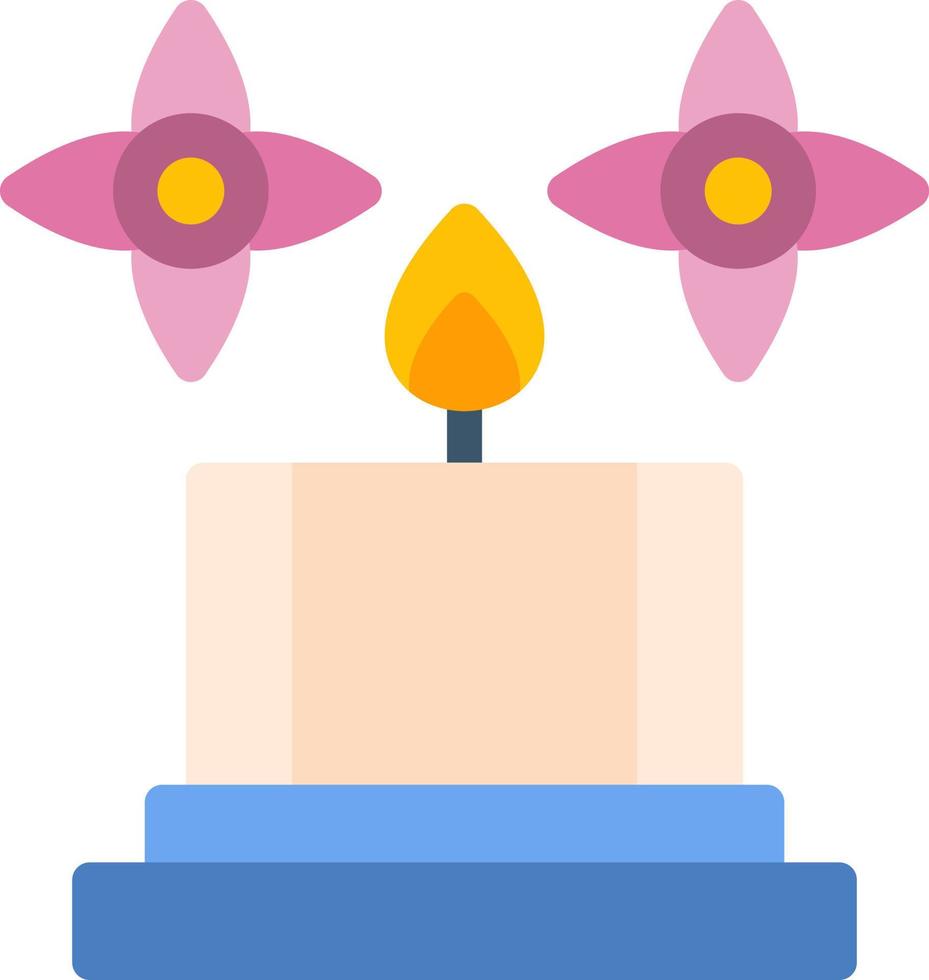 Spa Candle Vector Icon Design