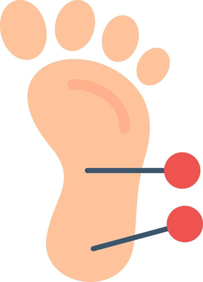 Foot Acupuncture Vector Icon Design