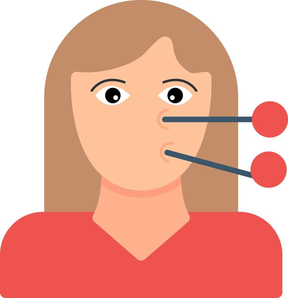 Face Acupuncture Vector Icon Design