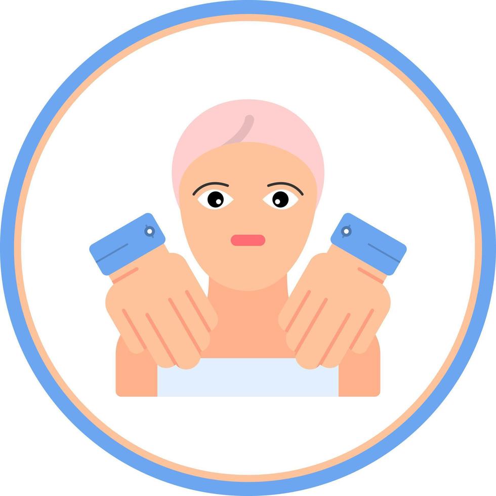 Face Massage Vector Icon Design