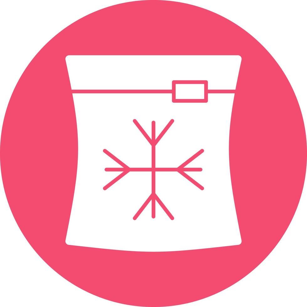 Ice Bag Vector Icon Design