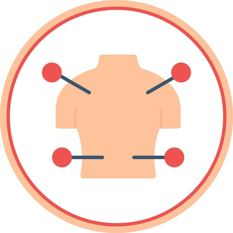 Body Acupuncture Vector Icon Design