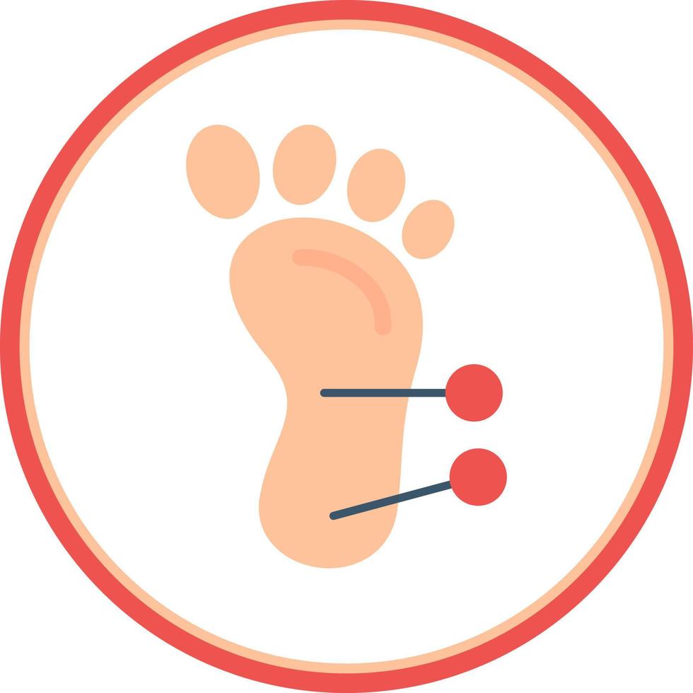 Foot Acupuncture Vector Icon Design