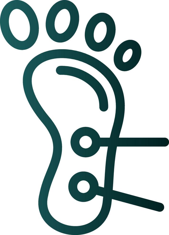 Foot Acupuncture Vector Icon Design