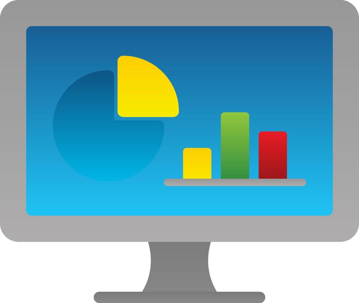 Online Statistics Vector Icon Design
