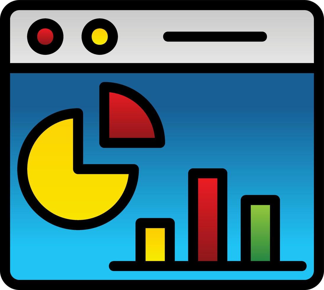 Webpage Statistics Vector Icon Design