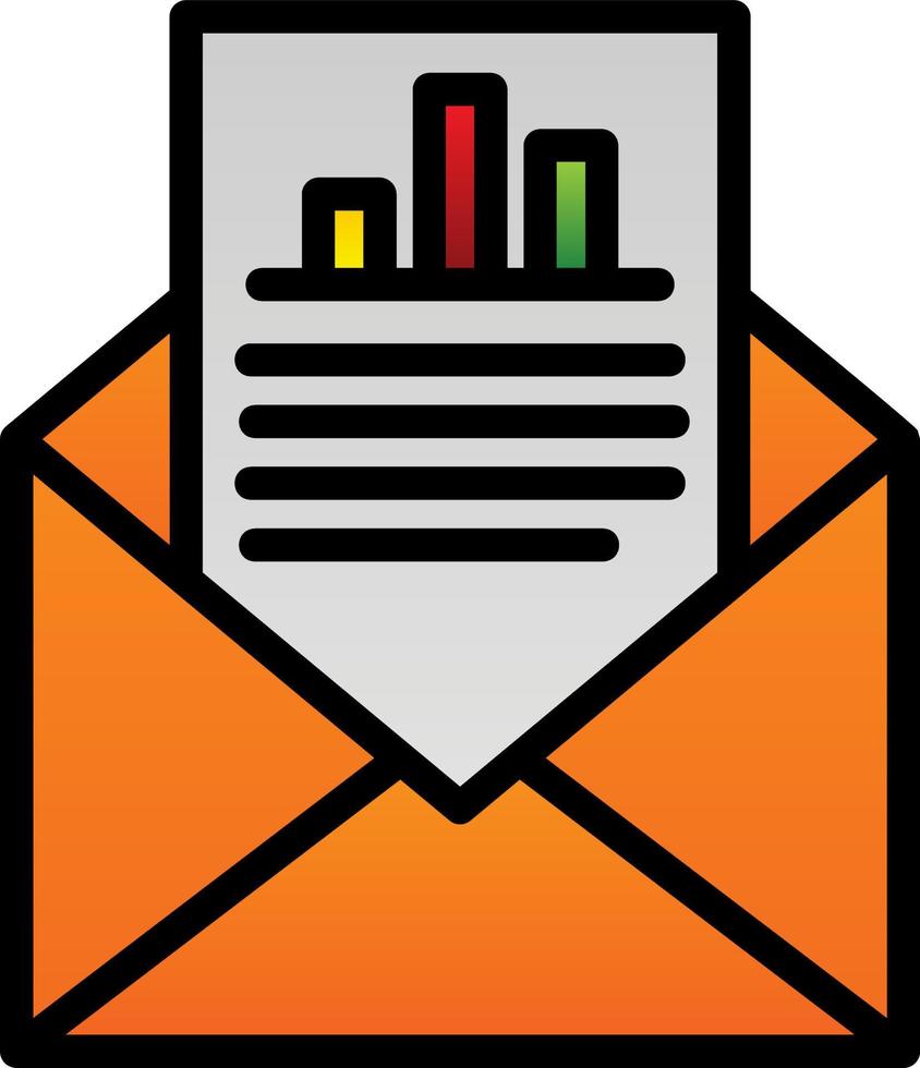 Email Statistics Vector Icon Design