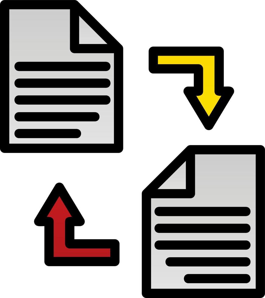 Documents Exchange Vector Icon Design