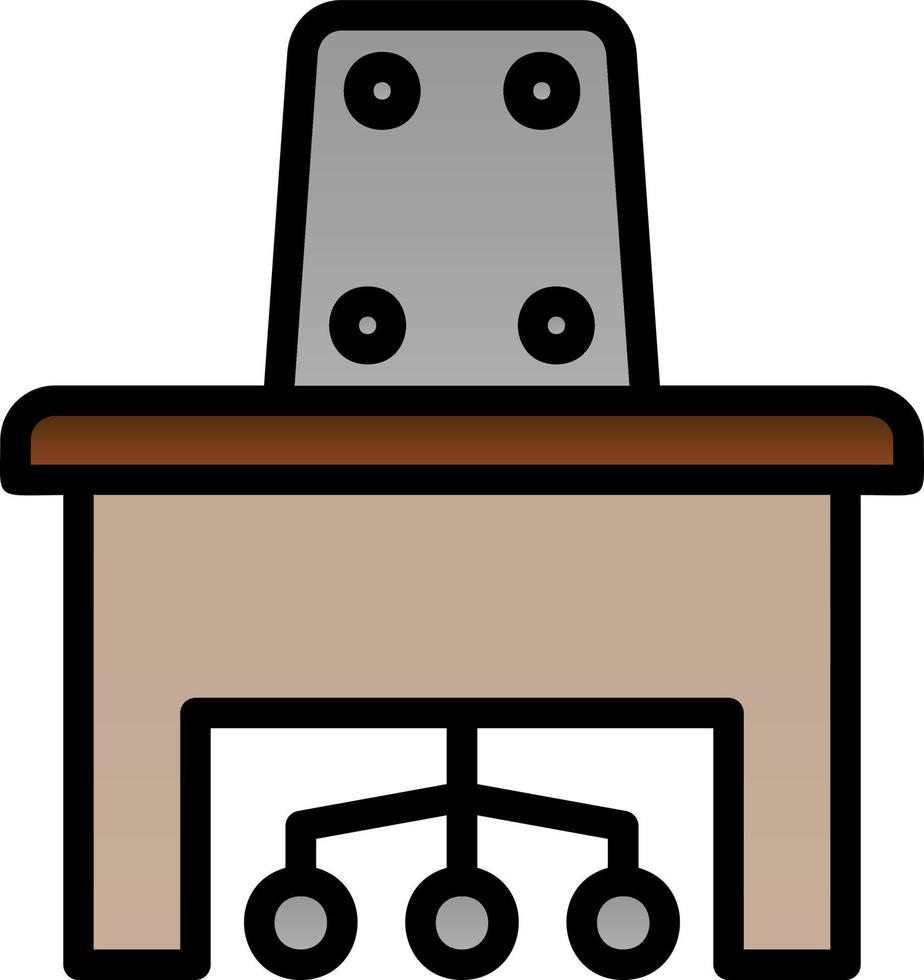 Desk Chair Vector Icon Design