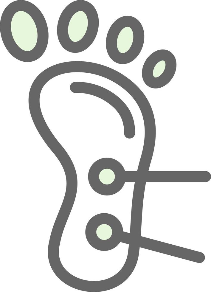 Foot Acupuncture Vector Icon Design
