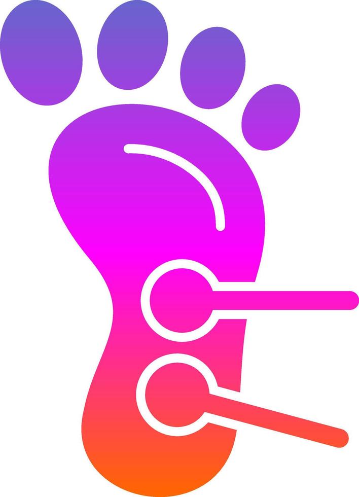 Foot Acupuncture Vector Icon Design