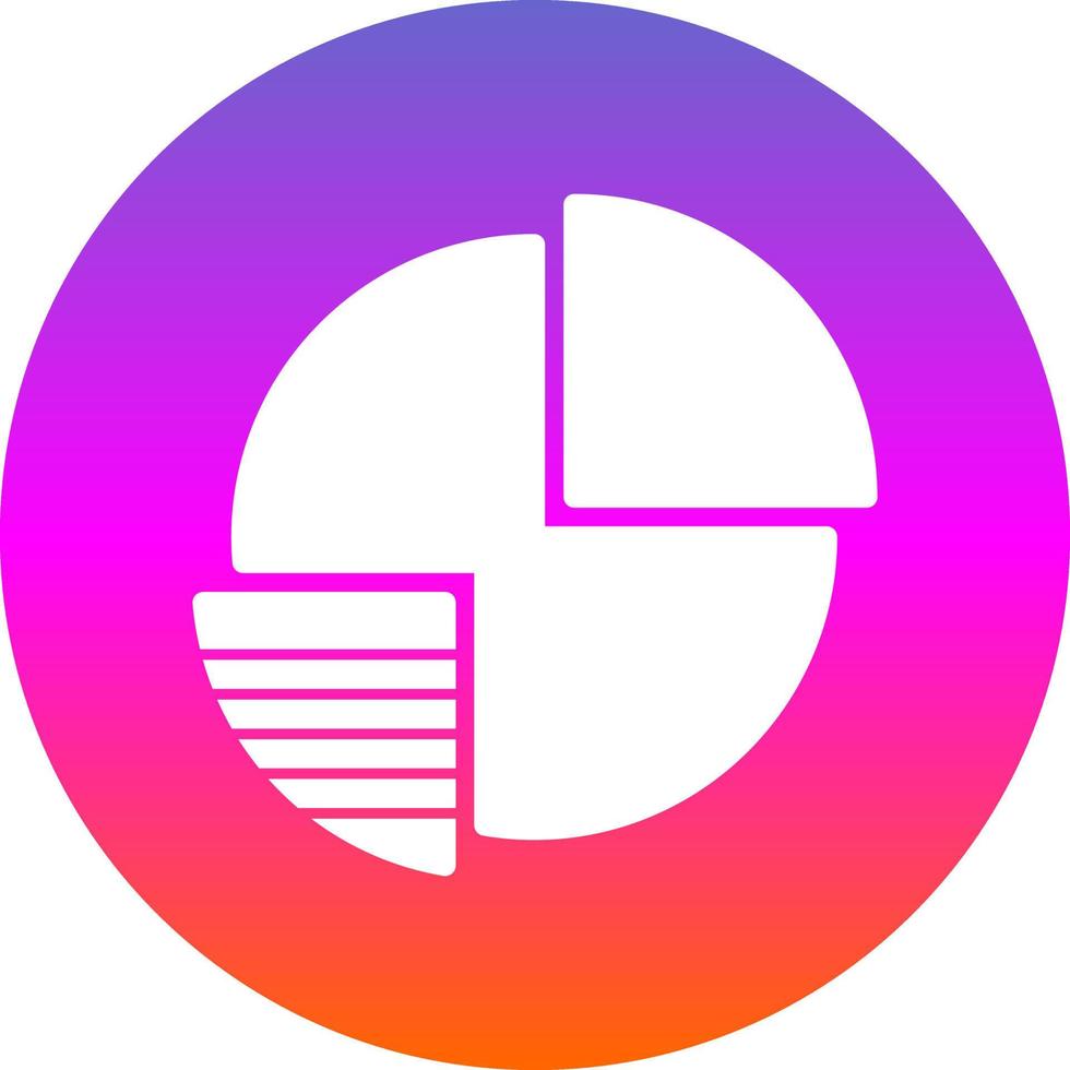 Pie Chart Vector Icon Design