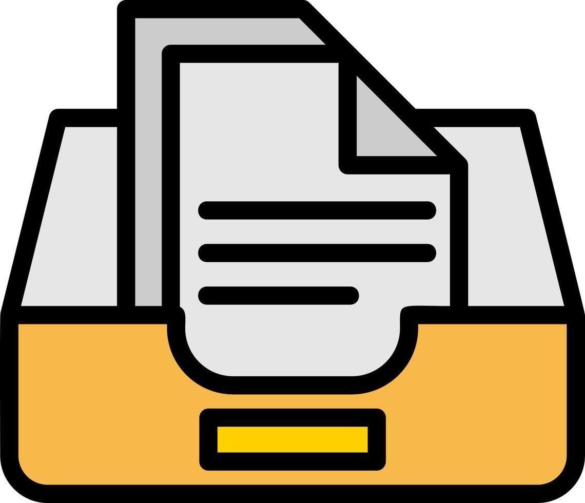 Documents Box Vector Icon Design
