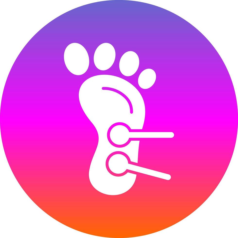 Foot Acupuncture Vector Icon Design