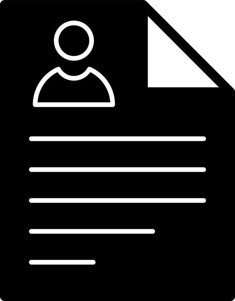 diseño de icono de vector de curriculum vitae