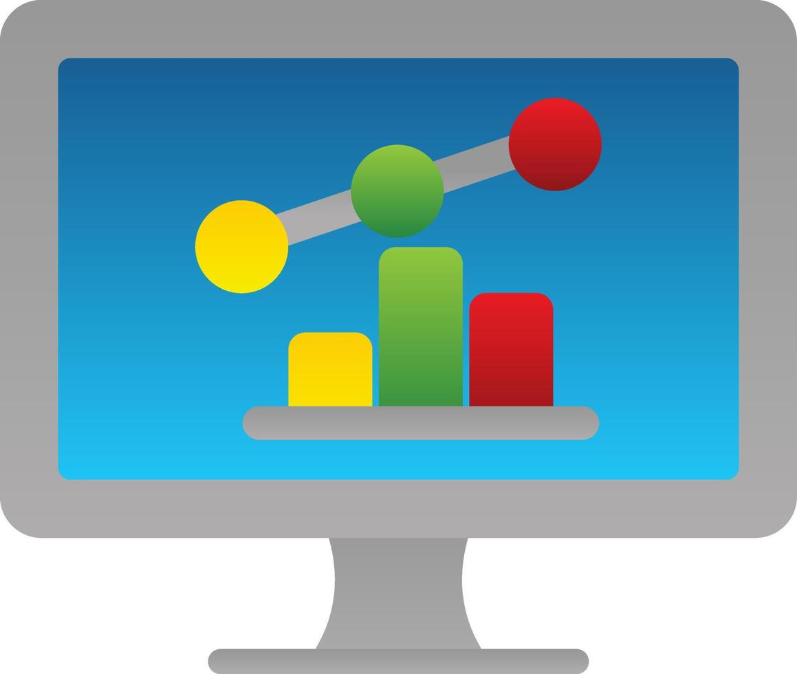 Online Stock Market Vector Icon Design