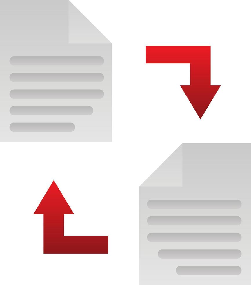 Documents Exchange Vector Icon Design