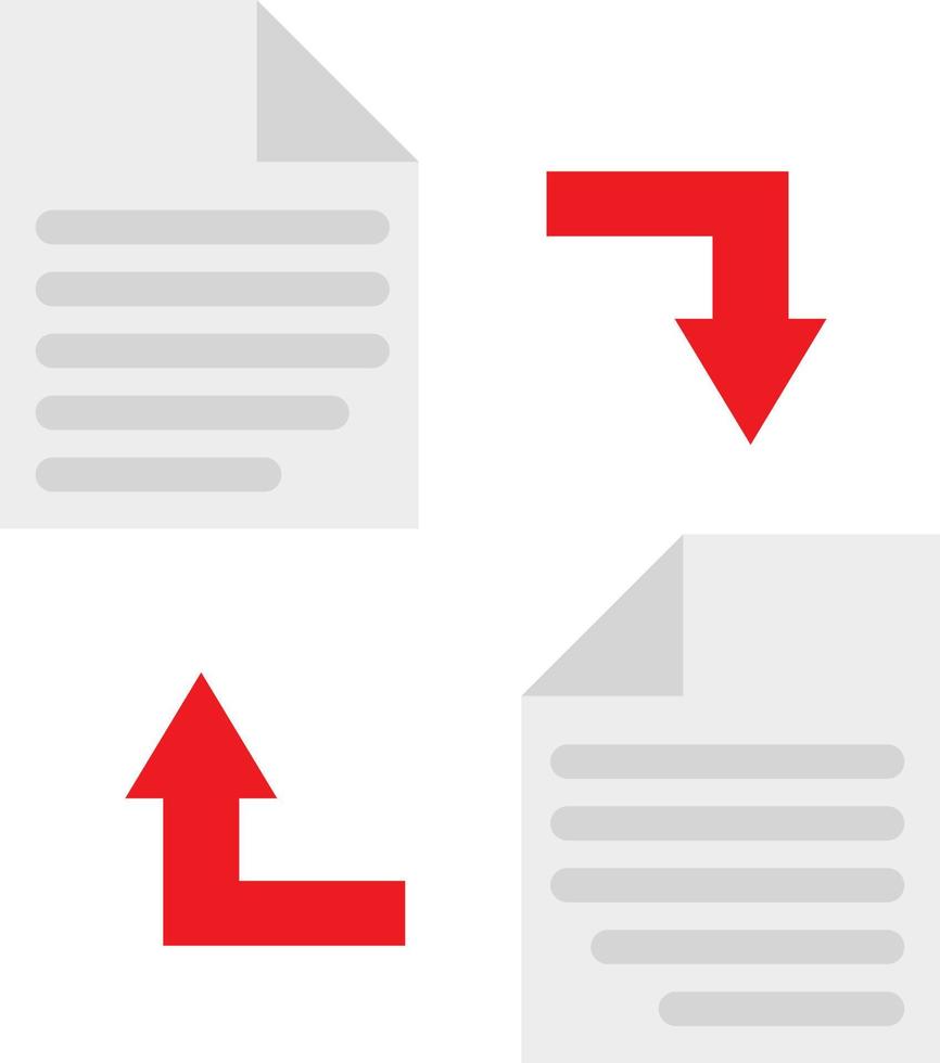 Documents Exchange Vector Icon Design