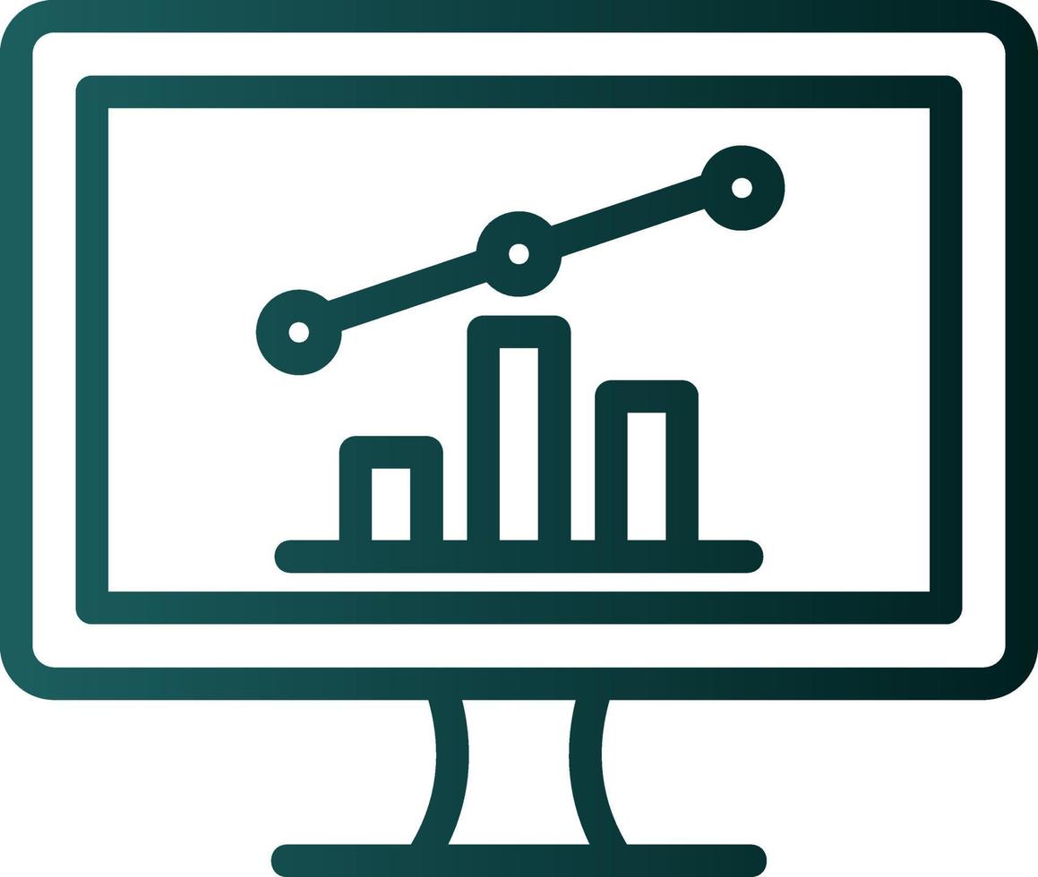 Online Stock Market Vector Icon Design