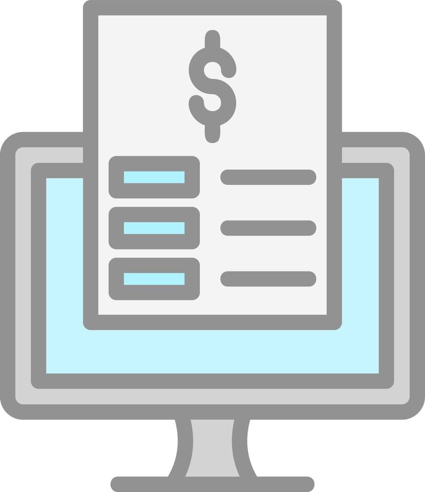 Online Invoice Vector Icon Design