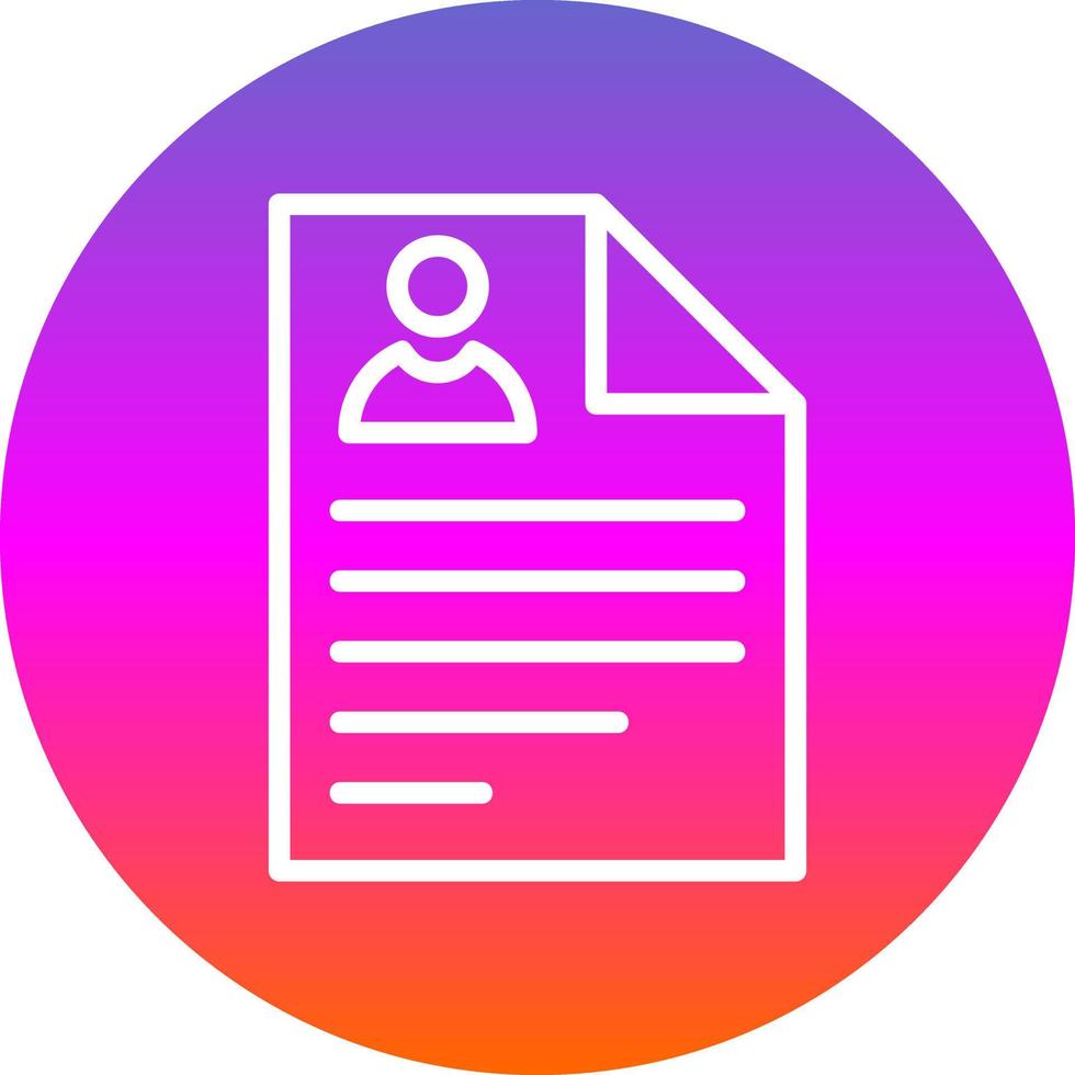 diseño de icono de vector de curriculum vitae