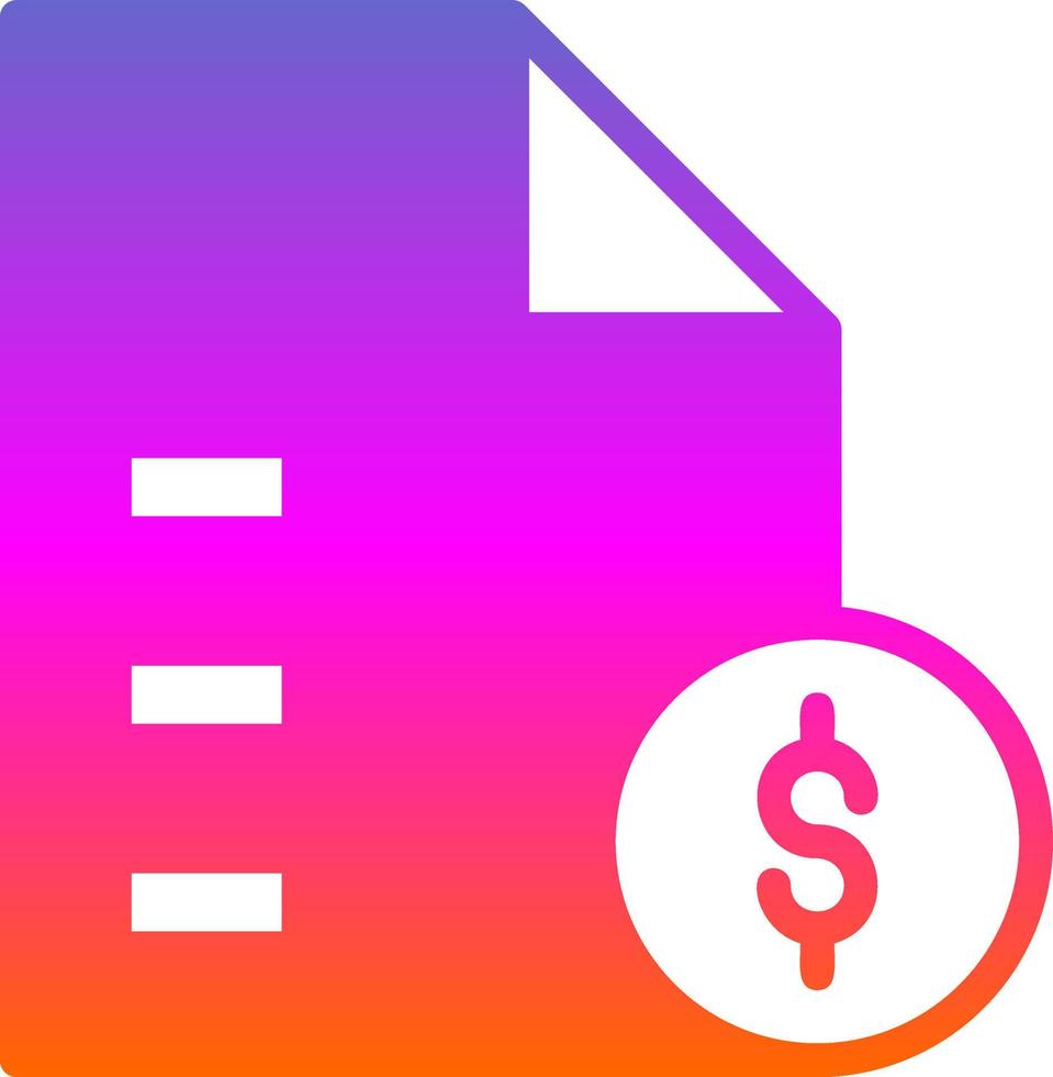 Invoice Vector Icon Design