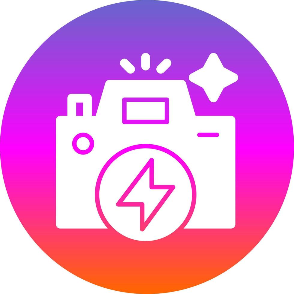 Flash Camera Flat Icon vector