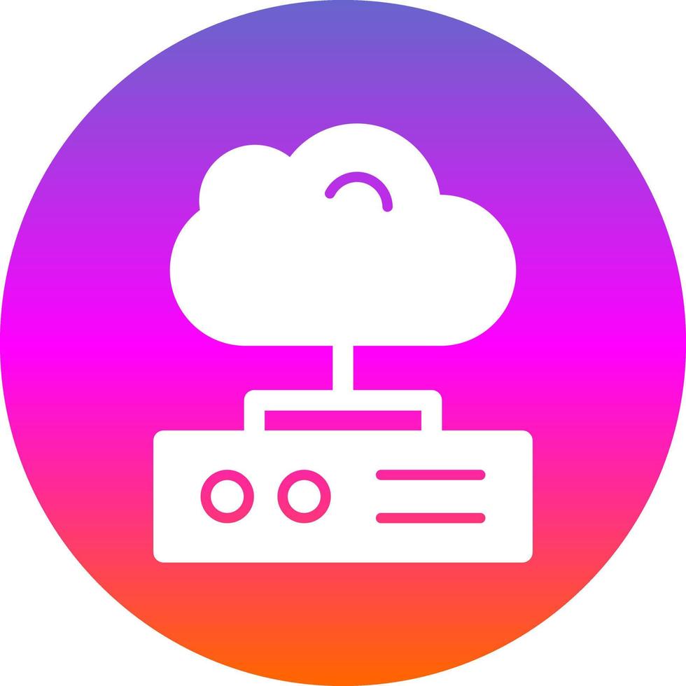 icono plano de almacenamiento en la nube vector